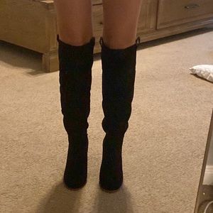 Black Knee High Boots